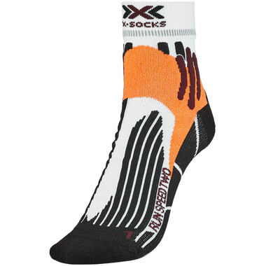 Socken X SOCKS RUN SPEED TWO Weiß/Schwarz/Orange 0